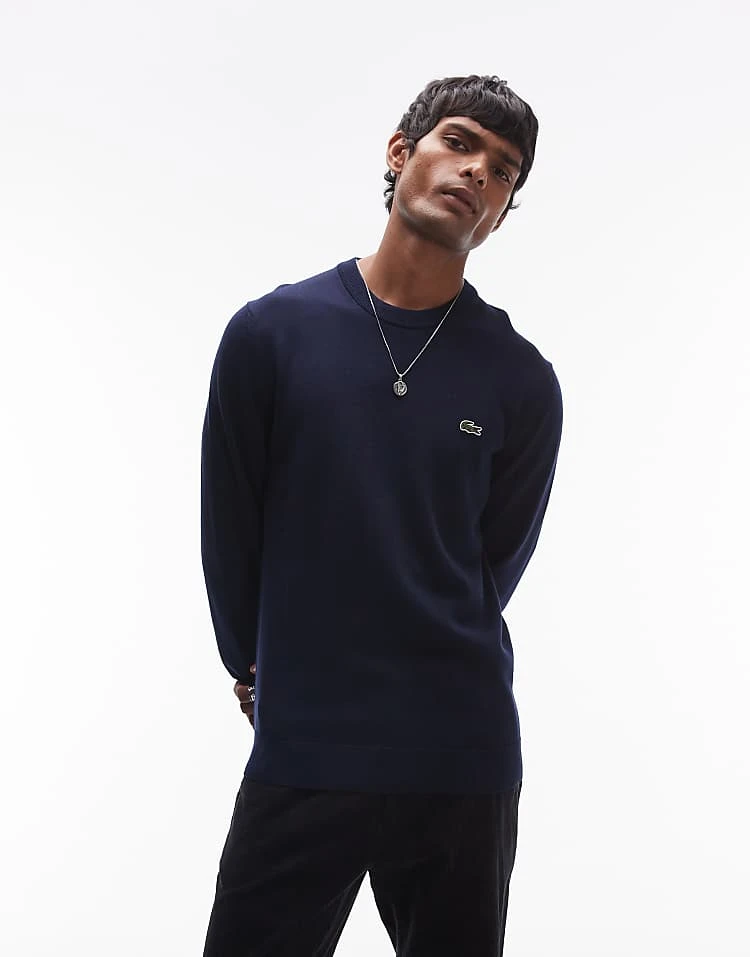 Lacoste Knit Jumper In Navy For Men 5 Lacoste Knit Jumper In Navy For Men - Image 5