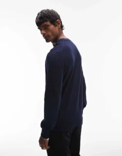 Lacoste Knit Jumper In Navy For Men 8 Lacoste Knit Jumper In Navy For Men -Clothes Fashion Store 206990237 4