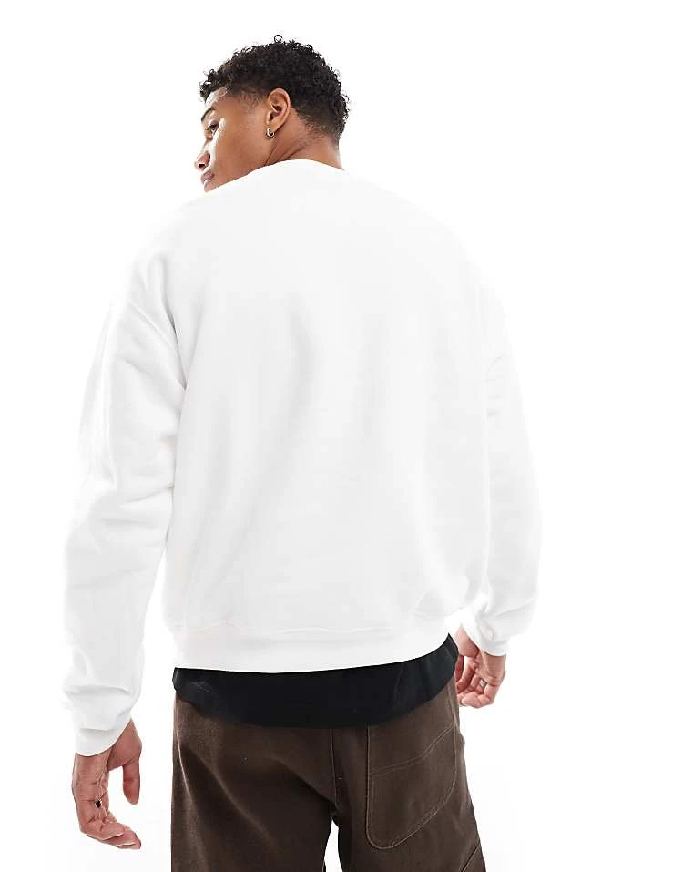 Lacoste Front Logo Sweatshirt In White For Men 3 Lacoste Front Logo Sweatshirt In White For Men - Image 3