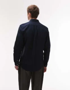 Lacoste Long Sleeve Shirt In Navy For Men -Clothes Fashion Store 206990305 3