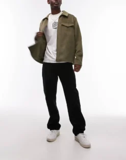 Lacoste Cord Trousers In Black For Men Multi