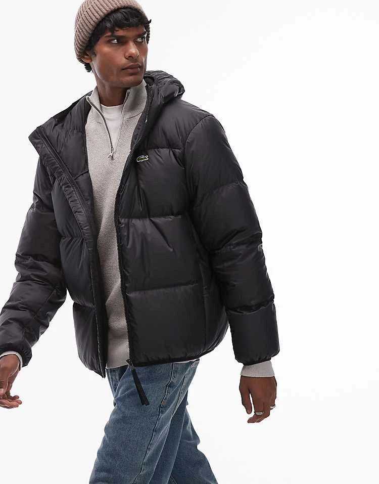 Lacoste Essentials Quilted Puffer Jacket In Black For Men 2 Lacoste Essentials Quilted Puffer Jacket In Black For Men - Image 2