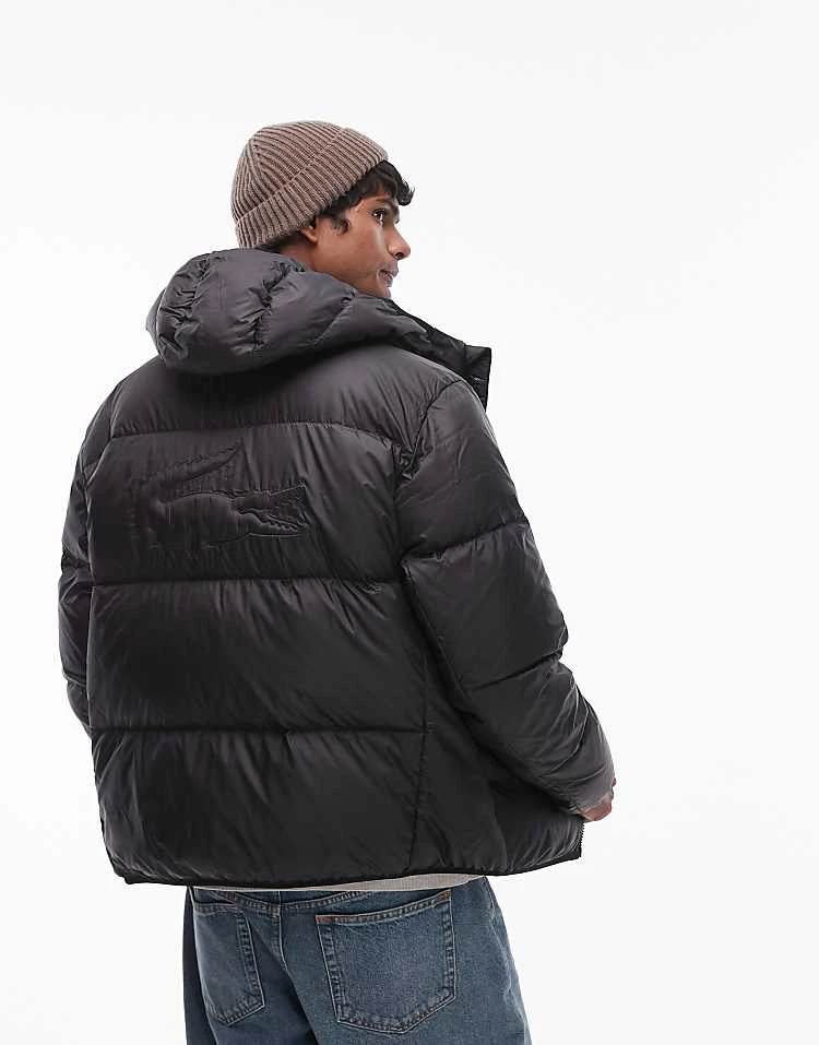Lacoste Essentials Quilted Puffer Jacket In Black For Men 4 Lacoste Essentials Quilted Puffer Jacket In Black For Men - Image 4