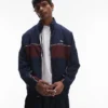 Lacoste Zip Up Jacket In Navy Colour Block For Men