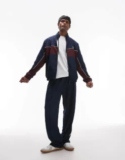 Lacoste Zip Up Jacket In Navy Colour Block For Men 7 Lacoste Zip Up Jacket In Navy Colour Block For Men -Clothes Fashion Store 206990378 3