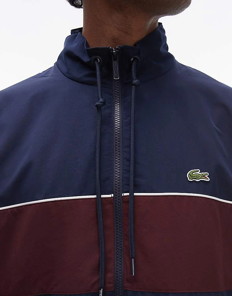 Lacoste Zip Up Jacket In Navy Colour Block For Men 4 Lacoste Zip Up Jacket In Navy Colour Block For Men - Image 4