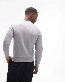 Lacoste Essentials Logo Sweatshirt In Grey For Men -Clothes Fashion Store 206990401 4