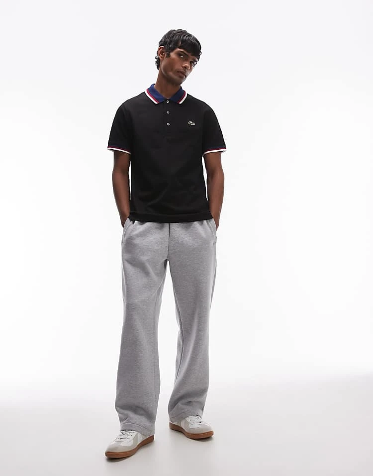 Lacoste Tipped Polo Shirt In Black For Men 4 Lacoste Tipped Polo Shirt In Black For Men - Image 4