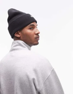 Lacoste Front Logo Beanie In Black For Men -Clothes Fashion Store 207023466 3