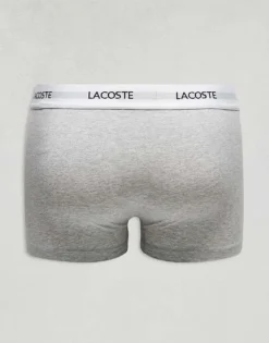 Lacoste Pack Of 3 Trunks In Black Grey White For Men -Clothes Fashion Store 207023536 3