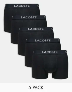 Lacoste Pack Of 5 Trunks In Black For Men -Clothes Fashion Store 207023544 1 black 1