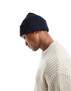 Lacoste Front Logo Beanie In Navy For Men -Clothes Fashion Store 207023568 3