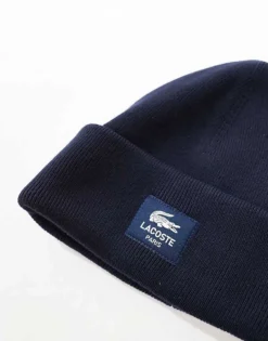 Lacoste Front Logo Beanie In Navy For Men -Clothes Fashion Store 207023568 4