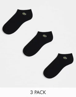 Lacoste Pack Of 3 Socks In Black For Men -Clothes Fashion Store 207023611 1 black 1