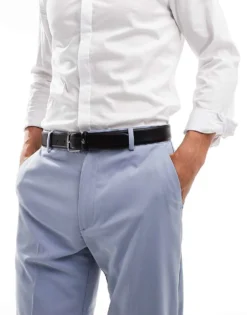 Lacoste Leather Belt In Black For Men