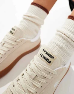 Lacoste Baseshot Trainer 224 In Off White Suede For Men -Clothes Fashion Store 207091317 4