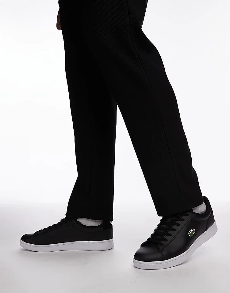 Lacoste Carnaby Set Trainer In Black With White Sole For Men 5 Lacoste Carnaby Set Trainer In Black With White Sole For Men - Image 5