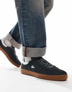 Lacoste Baseshot Trainer 224 In Off Dark Grey Suede For Men -Clothes Fashion Store 207091408 1 darkgrey 1