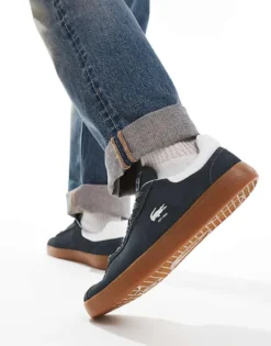 Lacoste Baseshot Trainer 224 In Off Dark Grey Suede For Men -Clothes Fashion Store 207091408 5