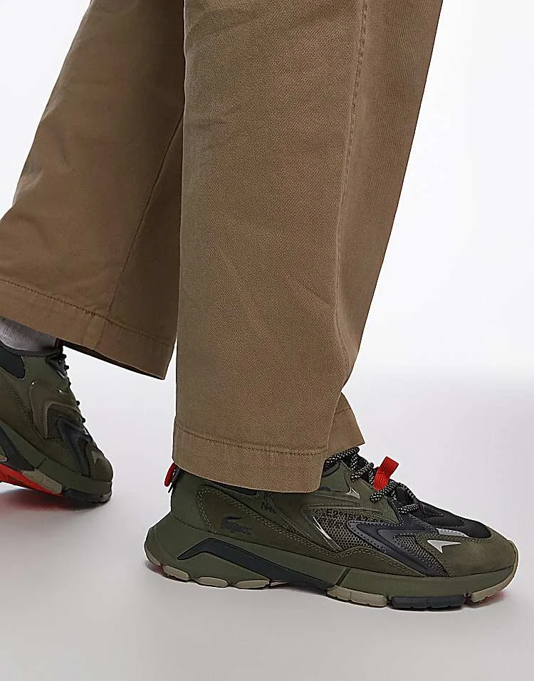 Lacoste L001 Neo Tech Trainer In Khaki For Men Green 5 Lacoste L001 Neo Tech Trainer In Khaki For Men Green - Image 5