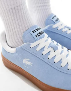 Lacoste Baseshot Trainer 224 In Blue Suede For Men -Clothes Fashion Store 207091487 3