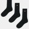 Lacoste Pack Of 3 Sport Socks In Black For Men