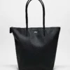 Lacoste Script Logo Shopper Bag In Black For Men