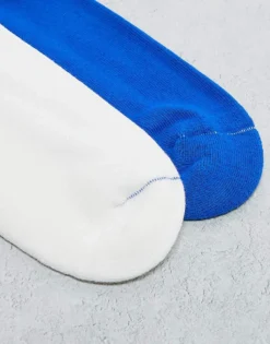 Lacoste 2 Pack Tipped Ankle Socks In White/blue For Men -Clothes Fashion Store 207368912 3