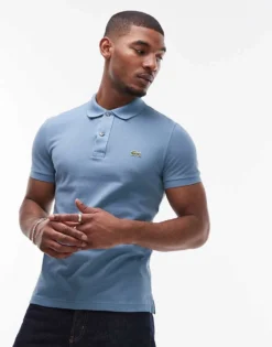 Lacoste Polo Shirt In Slate Blue For Men -Clothes Fashion Store 207664954 1 blue 1