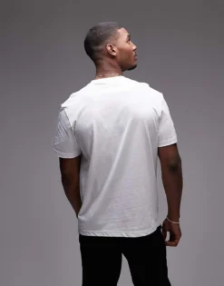 Lacoste T-shirt In White With Big Classic Croc Logo Print For Men -Clothes Fashion Store 207664972 3