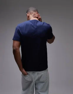 Lacoste T-shirt In Navy With Big Classic Croc Logo Print For Men -Clothes Fashion Store 207664973 3