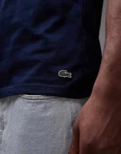 Lacoste T-shirt In Navy With Big Classic Croc Logo Print For Men -Clothes Fashion Store 207664973 4