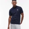 Lacoste Polo Shirt In Navy With White Logo Print For Men