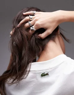 Lacoste Unisex Relaxed Fit T-shirt In White With Front Logo Print For Unisex -Clothes Fashion Store 207665006 4