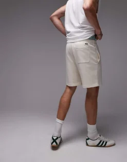 Lacoste Jersey Shorts In White With Tennis Emblem For Men -Clothes Fashion Store 207665017 4