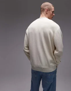 Lacoste Long Sleeve Crewneck Jumper In White With Piping Detail For Men 8 Lacoste Long Sleeve Crewneck Jumper In White With Piping Detail For Men -Clothes Fashion Store 207665084 4