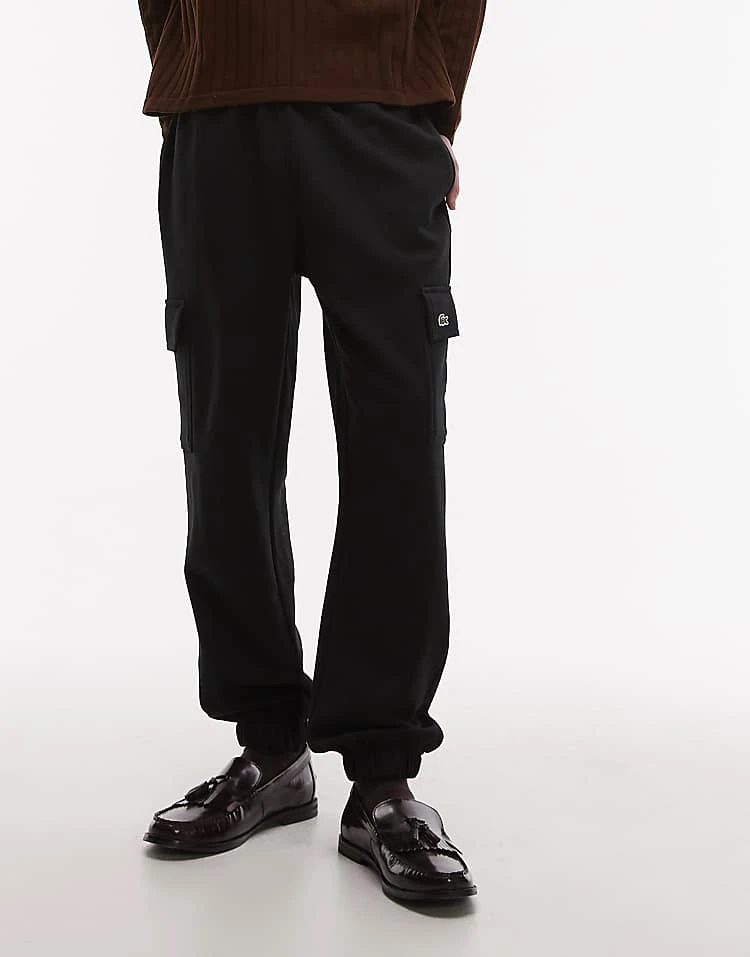 Lacoste Joggers In Black With Cargo Pockets For Men 1 Lacoste Joggers In Black With Cargo Pockets For Men