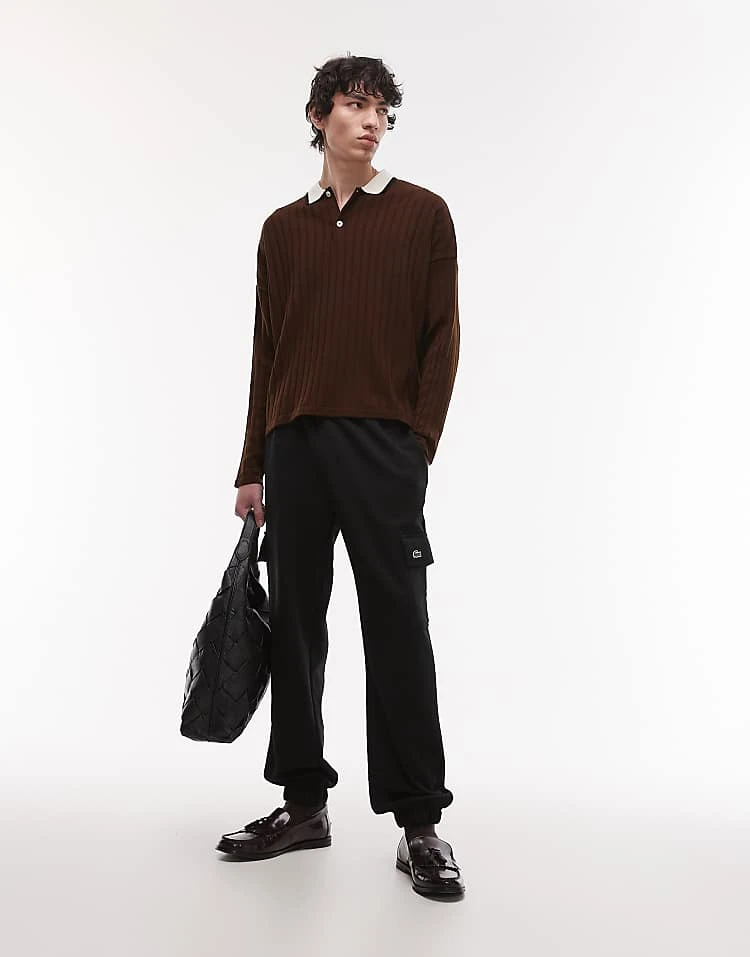 Lacoste Joggers In Black With Cargo Pockets For Men 5 Lacoste Joggers In Black With Cargo Pockets For Men - Image 5