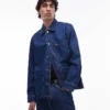 Lacoste Denim Jacket In Midwash Blue For Men