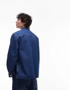 Lacoste Denim Jacket In Midwash Blue For Men -Clothes Fashion Store 207665101 3