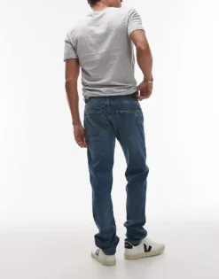 Lacoste Straight Leg Denim Jeans In Lightwash Blue For Men -Clothes Fashion Store 207665131 4