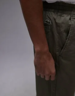 Lacoste Straight Leg Trousers In Khaki Green For Men 10 Lacoste Straight Leg Trousers In Khaki Green For Men -Clothes Fashion Store 207665198 5