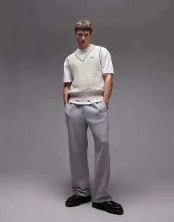 Lacoste Knitted Vest Jumper In Off White For Men 8 Lacoste Knitted Vest Jumper In Off White For Men -Clothes Fashion Store 207665240 4