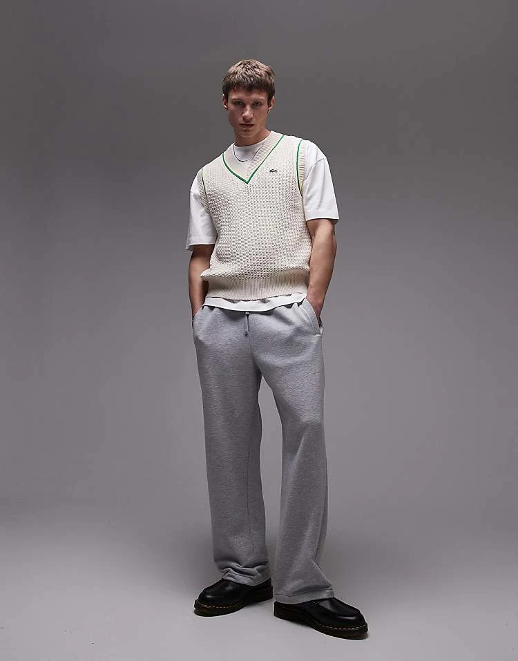 Lacoste Knitted Vest Jumper In Off White For Men 4 Lacoste Knitted Vest Jumper In Off White For Men - Image 4