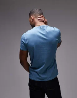 Lacoste Pima Cotton T-shirt In Slate Blue For Men 7 Lacoste Pima Cotton T-shirt In Slate Blue For Men -Clothes Fashion Store 207665286 3