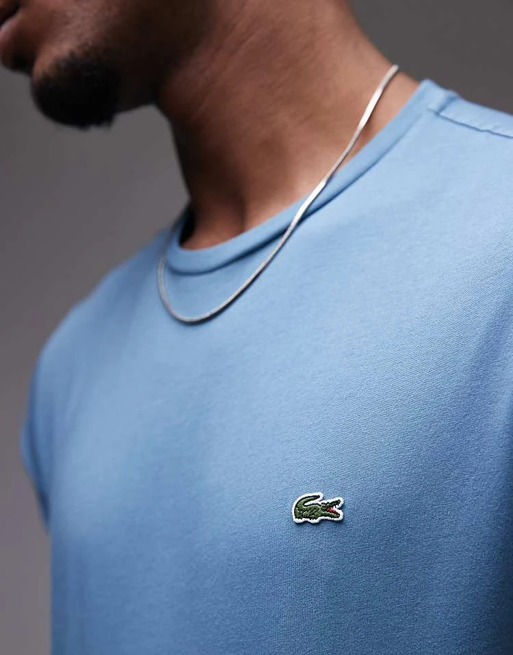 Lacoste Pima Cotton T-shirt In Slate Blue For Men 4 Lacoste Pima Cotton T-shirt In Slate Blue For Men - Image 4