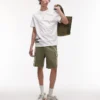 Lacoste Cargo Short In Khaki Green For Men