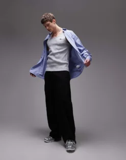 Lacoste Ribbed Vest In Grey For Men -Clothes Fashion Store 207665367 4