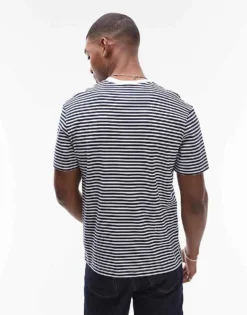 Lacoste T-shirt In Horizontal Navy And White Stripes For Men 8 Lacoste T-shirt In Horizontal Navy And White Stripes For Men -Clothes Fashion Store 207665383 4