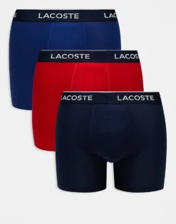 Lacoste 3pack Boxer Briefs In Multi With Navy Waistband For Men -Clothes Fashion Store 207665678 1 multi 1